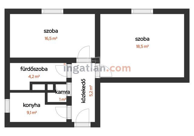 Eladó téglalakás, Szigetszentmiklóson 56 M Ft, 2 szobás