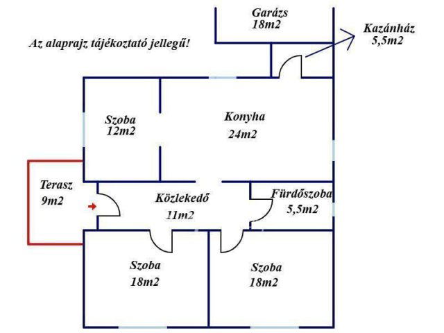 Eladó családi ház, Újkígyóson 24 M Ft, 3 szobás