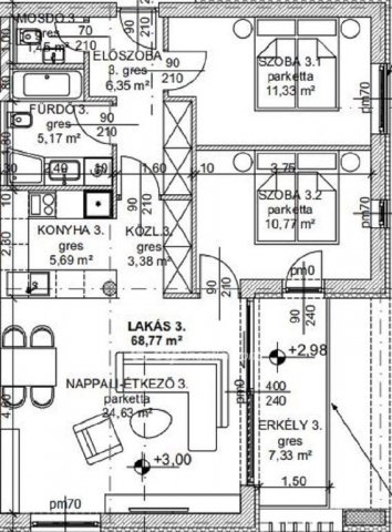 Eladó téglalakás, Budapesten, III. kerületben 154.289 M Ft