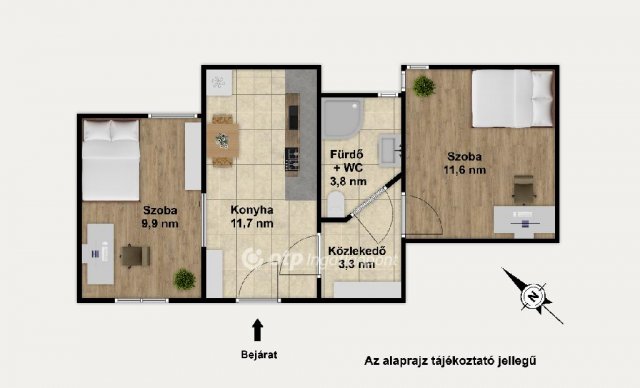 Eladó téglalakás, Budapesten, VII. kerületben 54.9 M Ft