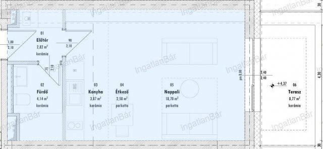 Eladó téglalakás, Nyíregyházán 36.999 M Ft, 1 szobás