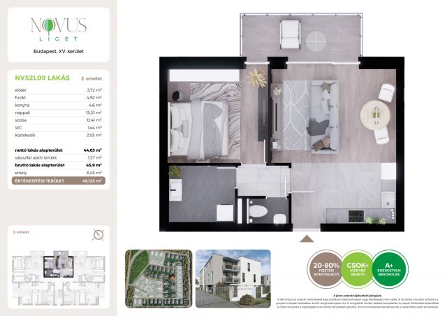 Eladó téglalakás, Budapesten, XV. kerületben, Kékszilva utcában