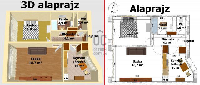 Kiadó téglalakás, albérlet, Egerben 140 E Ft / hó, 2 szobás