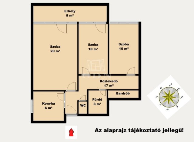 Eladó panellakás, Budapesten, XX. kerületben 66.9 M Ft, 3 szobás