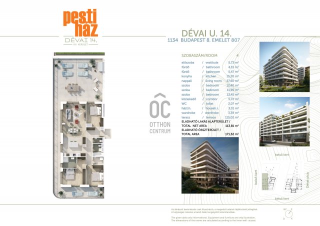 Eladó téglalakás, Budapesten, XIII. kerületben 239.4 M Ft