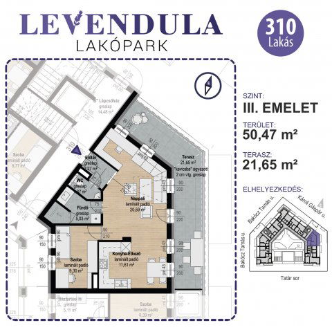 Eladó téglalakás, Kecskeméten 76.8 M Ft, 2 szobás