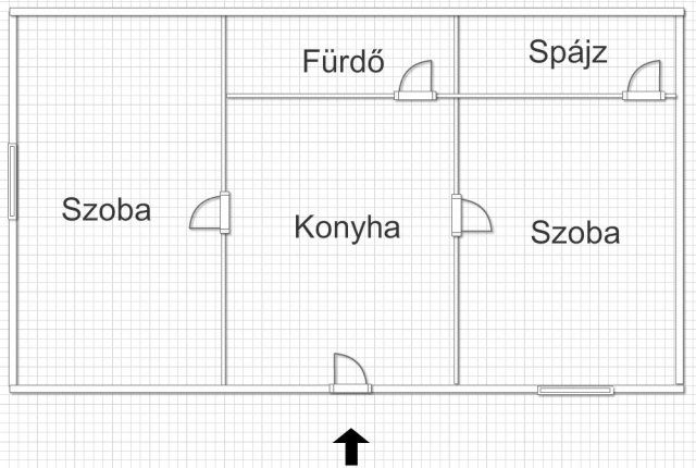 Eladó téglalakás, Nyíregyházán 47.5 M Ft, 3 szobás