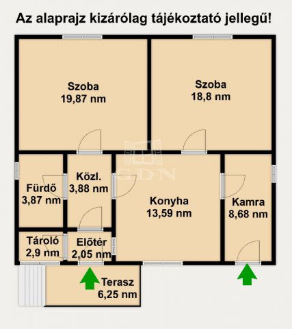 Eladó családi ház, Turán 32.5 M Ft, 2 szobás