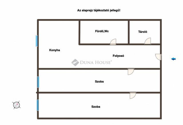 Eladó téglalakás, Várpalotán 37 M Ft, 2 szobás