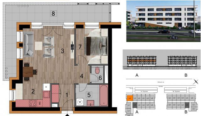 Eladó téglalakás, Győrött 55.66 M Ft, 2 szobás