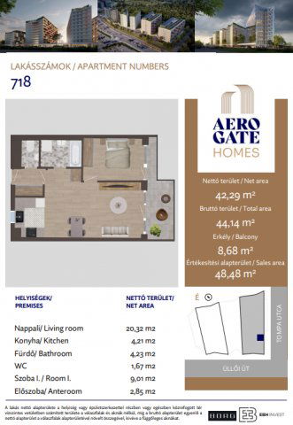 Eladó téglalakás, Budapesten, XIX. kerületben, Tompa utcában