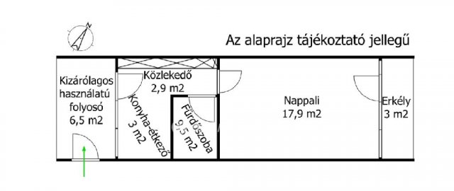 Eladó téglalakás, Siófokon 41.9 M Ft, 1 szobás