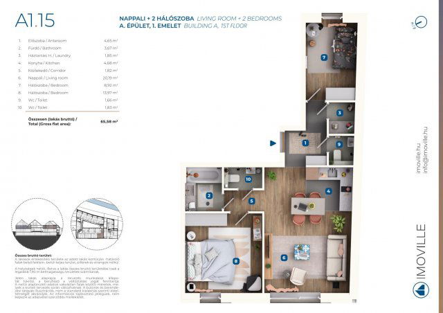 Eladó téglalakás, Mosonmagyaróváron, Tímár utcában, 3 szobás