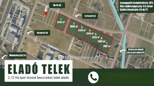 Eladó telek, Debrecenben 850 M Ft / költözzbe.hu