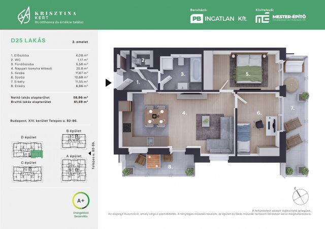 Eladó téglalakás, Budapesten, XIV. kerületben, Telepes utcában