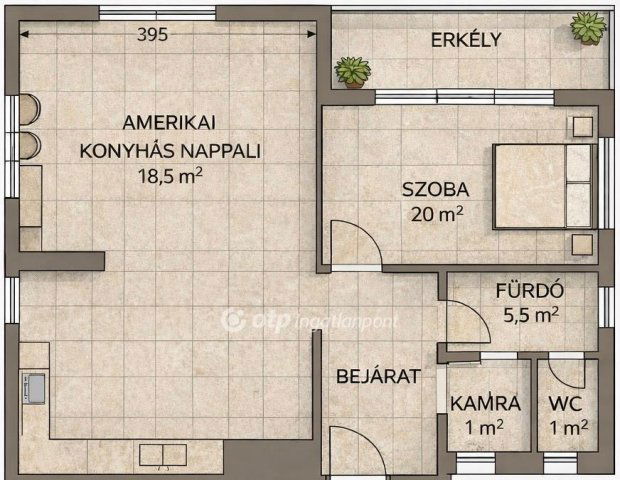 Eladó téglalakás, Budapesten, XXI. kerületben 54.9 M Ft