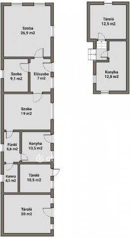 Eladó családi ház, Füzérkomlóson 23.5 M Ft, 2+1 szobás