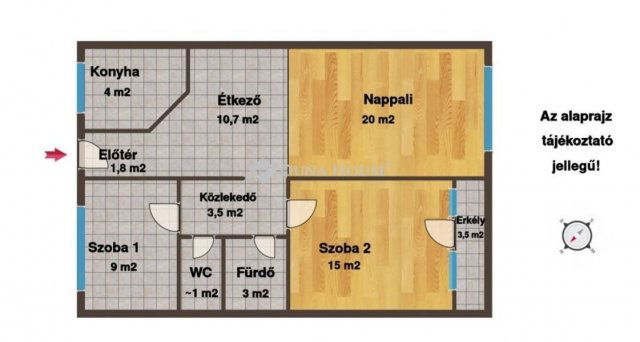 Eladó téglalakás, Szekszárdon 42.9 M Ft, 2+1 szobás
