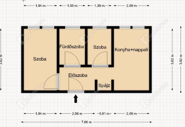 Eladó téglalakás, Tatabányán 38.99 M Ft, 2 szobás