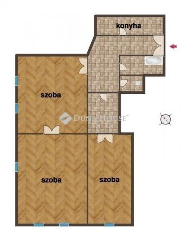 Eladó téglalakás, Budapesten, VI. kerületben 134 M Ft, 3 szobás