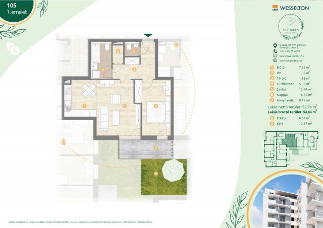 Eladó téglalakás, Budapesten, XIV. kerületben, Bosnyák utcában