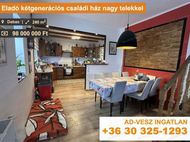 Eladó családi ház, Dabason 98 M Ft, 5 szobás