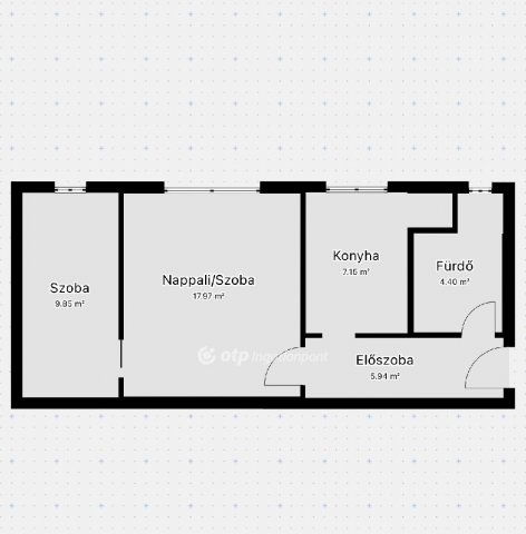 Eladó téglalakás, Pápán 33.99 M Ft, 1+1 szobás