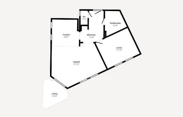 Eladó téglalakás, Miskolcon 54.9 M Ft, 2 szobás