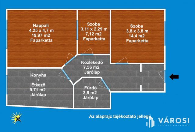 Eladó téglalakás, Szegeden 59.99 M Ft, 3 szobás