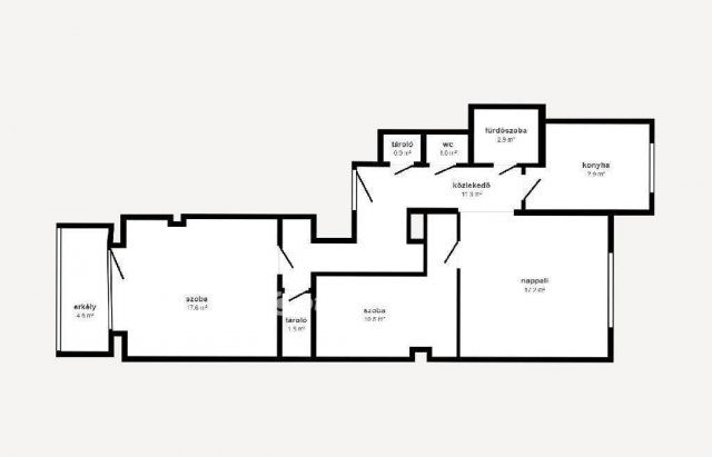 Eladó téglalakás, Miskolcon 57.5 M Ft, 3 szobás