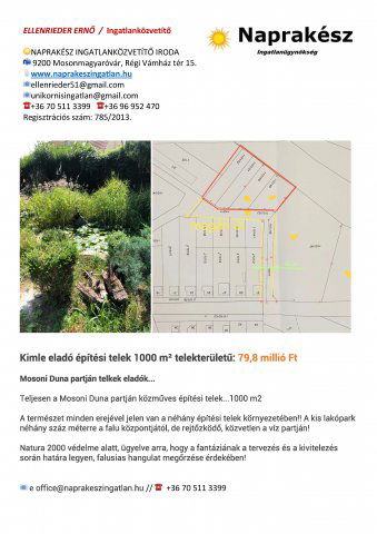Eladó telek, Kimlén 79.8 M Ft / költözzbe.hu