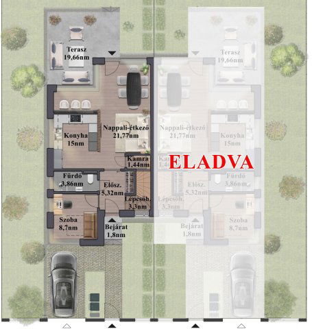 Eladó ikerház, Tordason 99.5 M Ft, 5 szobás