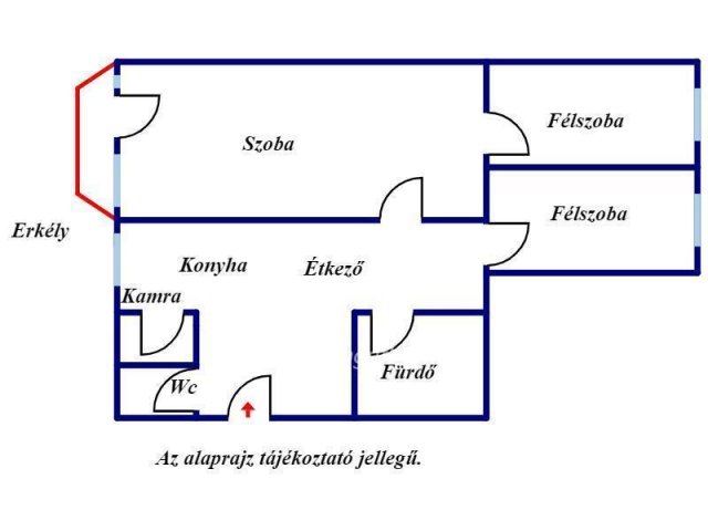 Eladó téglalakás, Békéscsabán 36 M Ft, 2+1 szobás