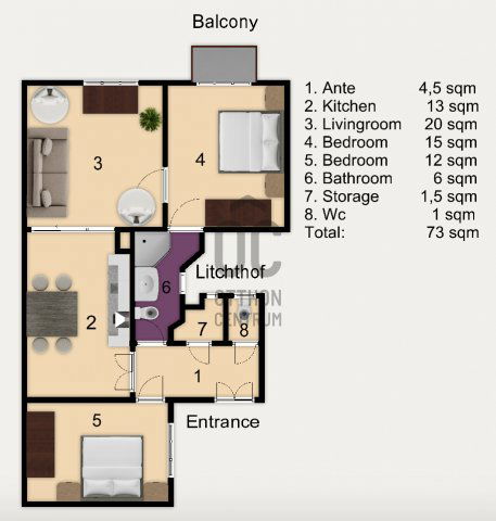Eladó téglalakás, Budapesten, VII. kerületben 129.9 M Ft