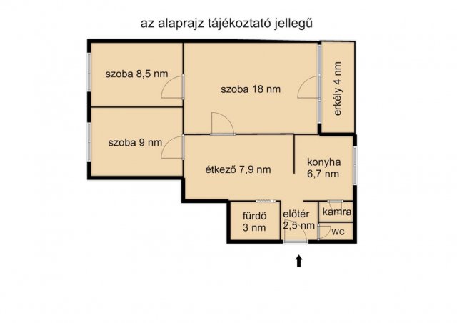 Eladó panellakás, Gyulán 38.5 M Ft, 1+2 szobás