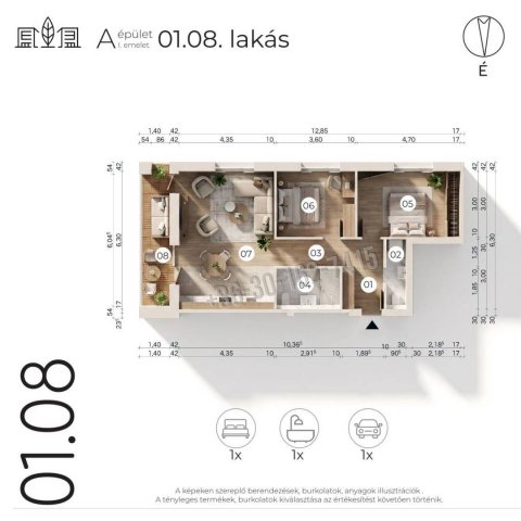 Eladó téglalakás, Pécsett 81.08 M Ft, 3 szobás