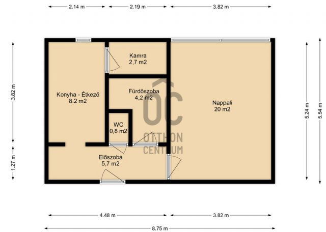 Eladó téglalakás, Zalaegerszegen 32 M Ft, 1 szobás