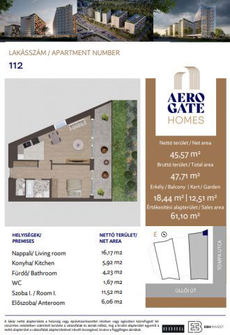 Eladó téglalakás, Budapesten, XIX. kerületben, Tompa utcában