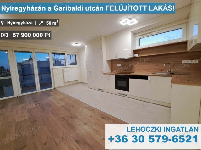 Eladó téglalakás, Nyíregyházán 53.9 M Ft, 2 szobás