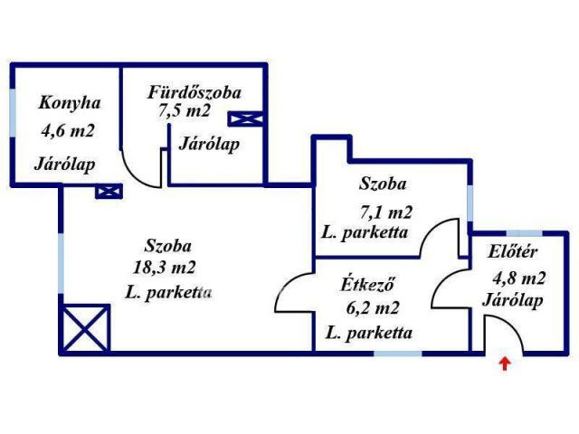 Eladó téglalakás, Miskolcon 36.9 M Ft, 1+1 szobás