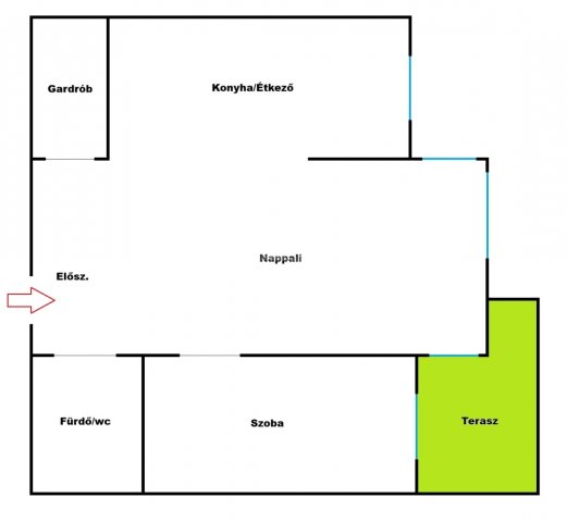 Eladó téglalakás, Budapesten, IV. kerületben 84.9 M Ft, 2 szobás