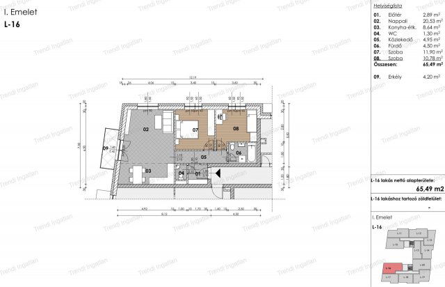 Eladó téglalakás, Győrött 62.521 M Ft, 3 szobás