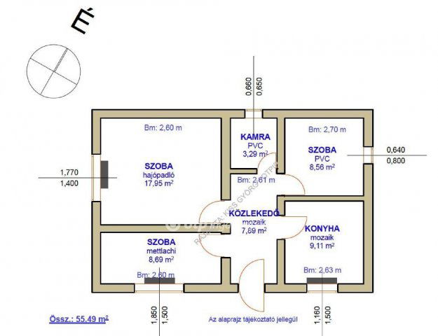 Eladó családi ház, Poroszlón 40 M Ft, 1+2 szobás