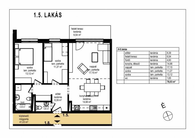 Eladó téglalakás, Komáromban, Laktanya közben 76.5 M Ft