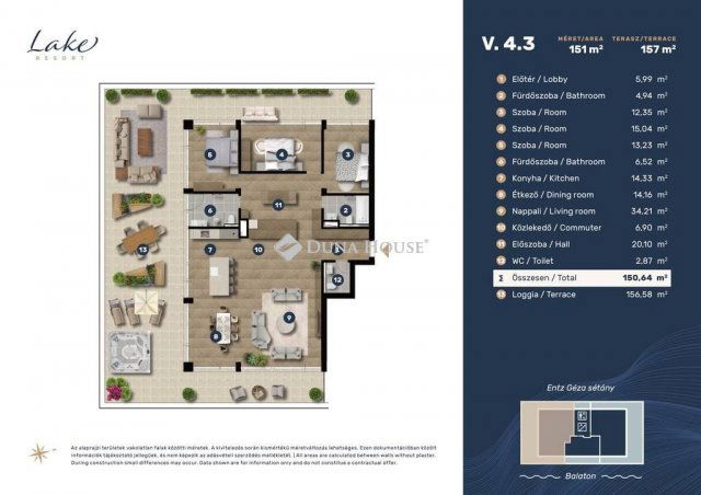 Eladó téglalakás, Keszthelyen 370 M Ft, 4 szobás