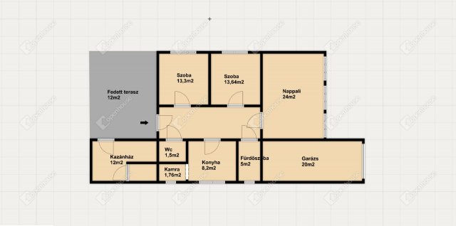 Eladó családi ház, Monoron 69.5 M Ft, 3 szobás