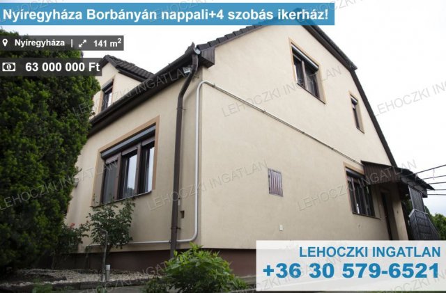 Eladó ikerház, Nyíregyházán 63 M Ft, 5 szobás