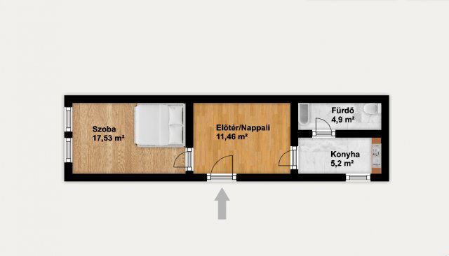 Eladó családi ház, Mezőkövesden 13.8 M Ft, 1+1 szobás