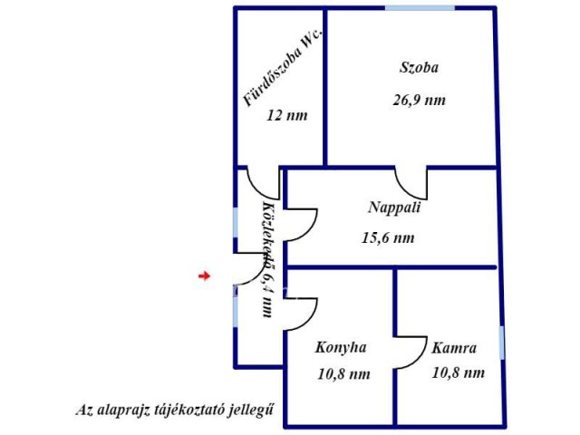 Eladó téglalakás, Mezőberényben 6.5 M Ft, 1 szobás