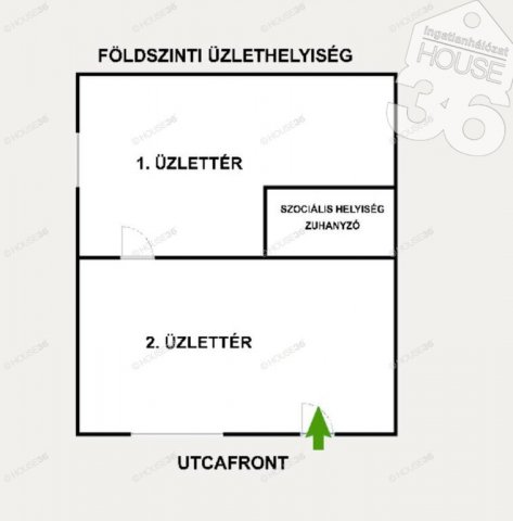 Eladó üzlethelyiség, Kecskeméten 55 M Ft, 2 szobás